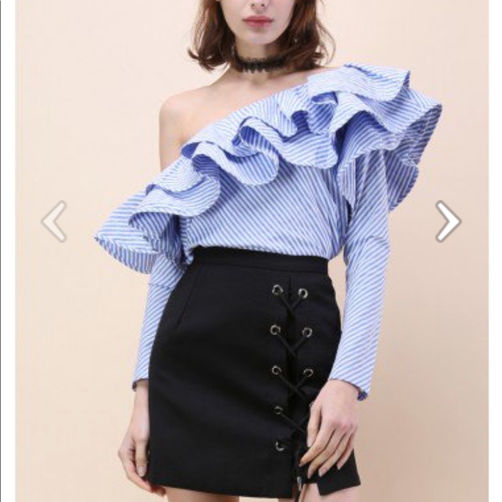 Swanky one shoulder